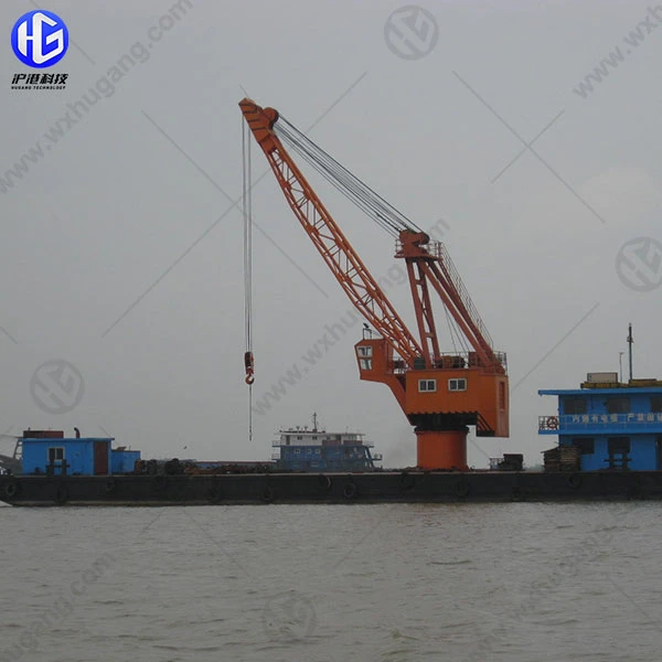 info-1-1 Steel Wire Rope Luffing Barge Floating Crane